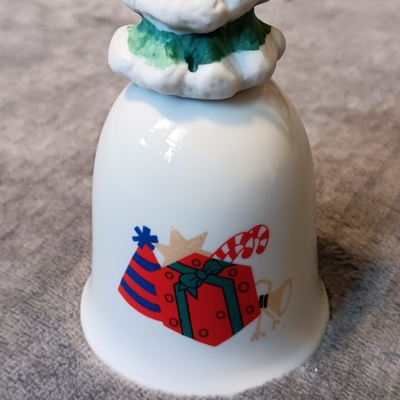1989 Christmas Dinner Bell, Vintage 80s Holiday Retro Winter Home Decor - Picture 3 of 7